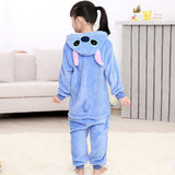 New Baby Boys Girls Pajamas Autumn Winter Children Flannel Animal funny animal Stitch cosplay costume Kid Onesie Sleepwear - 1sies