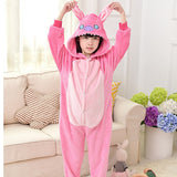 New Baby Boys Girls Pajamas Autumn Winter Children Flannel Animal funny animal Stitch cosplay costume Kid Onesie Sleepwear - 1sies
