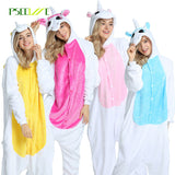 28 styles Winter flannel Adults Pajamas All in One Pyjama Onesie Animal Cosplay Women Cute Cartoon Animal Unicorn Pajama - 1sies