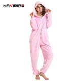 Adult Unicorn Kigurumi Unisex Flannel Zipper Yellow Warbler Cosplay Costume Winter Animal Pajamas Women Cartoon Onesie Jumpsuits - 1sies