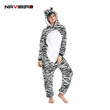 Adult Unicorn Kigurumi Unisex Flannel Zipper Yellow Warbler Cosplay Costume Winter Animal Pajamas Women Cartoon Onesie Jumpsuits - 1sies