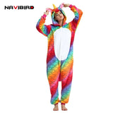 Adult Unicorn Kigurumi Unisex Flannel Zipper Yellow Warbler Cosplay Costume Winter Animal Pajamas Women Cartoon Onesie Jumpsuits - 1sies