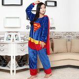 Women Batman Onesie Anime Cosplay Bat Costume Flannel Winter Warm Sleepwear Party Adult Super Hero Man Pajama Kigurumi - 1sies