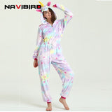 2018 Autumn Red Fish-Scale Unicorn Onesie Cute Animal Pajamas For Women Pijamas Adults Unicornio Kigurumi Cartoon Flannel Pyjama - 1sies