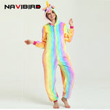 2018 Autumn Red Fish-Scale Unicorn Onesie Cute Animal Pajamas For Women Pijamas Adults Unicornio Kigurumi Cartoon Flannel Pyjama - 1sies
