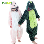 Children Kids Flannel Animal Pajamas Anime Cartoon Costumes Sleepwear Onesie dinosaur animal pajamas kids overall pyjamas - 1sies