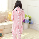 Children Kids Flannel Animal Pajamas Anime Cartoon Costumes Sleepwear Onesie dinosaur animal pajamas kids overall pyjamas - 1sies