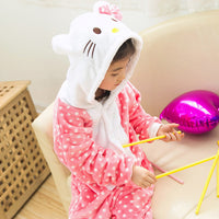 2017 New warm kids pajamas girls boys sleepwear onesie  children's pajamas unicornio Cat Stitch panda cosplay pyjama - 1sies