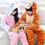 Hello Kitty Jumping Tiger Children Kids Boys Girls Pajamas Animal Pajamas Flannel Pajamas Winter Cartoon Animal Onesies Pyjamas - 1sies