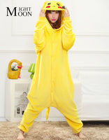 MOONIGHT Cute Onesies Robe Pikachu Animal Pajamas Unisex Pijama Flannel Pyjamas Women Sleep Tops Cosplay Costume - 1sies