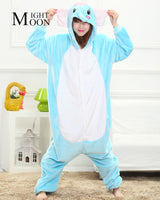 MOONIGHT Cute Elephant Animal Pajamas Unisex Pijama Flannel Pyjamas Women Sleep Tops Cosplay Costume Onesies Robe - 1sies