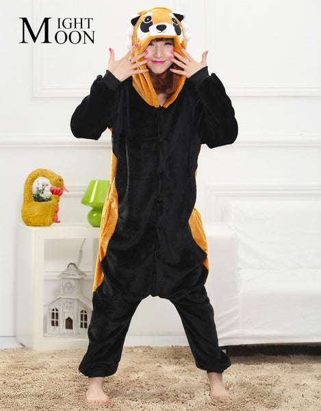 MOONIGHT Bear Raccoon Animal Pajamas Unisex Pijama Adults Flannel Pyjamas Women Sleep Tops Costume Onesies Robe - 1sies
