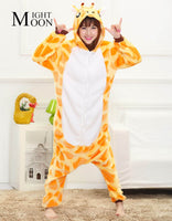 MOONIGHT Animal Pajamas Cute Giraffe Unisex Pijama Flannel Pyjamas Women Sleep Tops Cosplay Costume Onesies Robe - 1sies