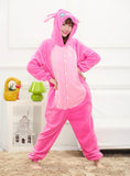 MOONIGHT Pink Stitch Animal Pajamas Unisex Pijama Flannel Pyjamas Women Sleep Tops Cosplay Costume Onesies Robe - 1sies