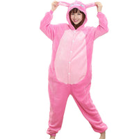 Autumn Winter Pajama Sets Adult Animal pyjamas women Cosplay Costume stitch pajamas Cartoon Sleepwear Flannel Stitch Onesie - 1sies
