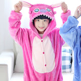 Stitch Children Kids Boys Girls Pajamas Animal Pajamas Flannel Pajamas Winter Cartoon Animal Onesies Pyjamas - 1sies