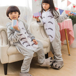 Totoro Pajamas Children Kids Boys Girls Pajamas Animal Pajamas Flannel Pajamas Winter Cartoon Animal Onesies Chrismas Pyjamas - 1sies