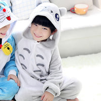 Totoro Doraemon Pajamas Children Kids Boys Girls Pajamas Animal Pajamas Flannel Pajamas Winter Cartoon Animal Onesies Pyjamas - 1sies