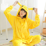 Pikachu Animal Pajamas Unisex Adult Pajamas Suits Flannel Pajamas Winter Garment Cute Cartoon Animal Onesies Pyjamas Jumpsuits - 1sies