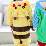 Pikachu Nowara Shinnosuke Children Kids Boys Girls Pajamas Animal Pajamas Flannel Pajamas Winter Cartoon Animal Onesies Pyjamas - 1sies