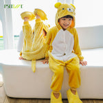 PSEEWE Baby Boys Girls bear Panda Children pajamas set Kids Onesies Flannel Animal Pajamas Cute pyjamas Hooded Romper Sleepwear - 1sies
