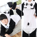 PSEEWE Baby Boys Girls bear Panda Children pajamas set Kids Onesies Flannel Animal Pajamas Cute pyjamas Hooded Romper Sleepwear - 1sies
