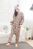 Animal Pajamas Unisex Adult Pajamas Women Men Flannel Pajamas Winter Garment Cute Cartoon Animal Onesies Pyjamas Jumpsuits - 1sies
