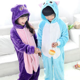Luna & Happy Children Kids Boys Girls Pajamas Animal Pajamas Flannel Pajamas Winter Cartoon Animal Onesies Pyjamas - 1sies