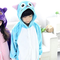 Luna & Happy Children Kids Boys Girls Pajamas Animal Pajamas Flannel Pajamas Winter Cartoon Animal Onesies Pyjamas - 1sies