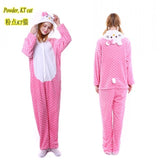 28 styles Winter flannel Adults Pajamas All in One Pyjama Onesie Animal Cosplay Women Cute Cartoon Animal Unicorn Pajama - 1sies