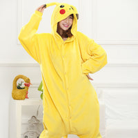 PSEEWE Unicorn Stitch Panda Unisex Flannel Pajamas Adults Anime Cosplay Costume Animal Onesies Sleepwear Hoodie For Women Men - 1sies