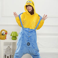 PSEEWE Unicorn Stitch Panda Unisex Flannel Pajamas Adults Anime Cosplay Costume Animal Onesies Sleepwear Hoodie For Women Men - 1sies