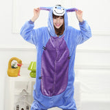 PSEEWE Unicorn Stitch Panda Unisex Flannel Pajamas Adults Anime Cosplay Costume Animal Onesies Sleepwear Hoodie For Women Men - 1sies