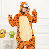 PSEEWE Unicorn Stitch Panda Unisex Flannel Pajamas Adults Anime Cosplay Costume Animal Onesies Sleepwear Hoodie For Women Men - 1sies