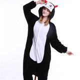 PSEEWE Unicorn Stitch Panda Unisex Flannel Pajamas Adults Anime Cosplay Costume Animal Onesies Sleepwear Hoodie For Women Men - 1sies