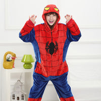 PSEEWE Unicorn Stitch Panda Unisex Flannel Pajamas Adults Anime Cosplay Costume Animal Onesies Sleepwear Hoodie For Women Men - 1sies