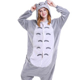 PSEEWE Unicorn Stitch Panda Unisex Flannel Pajamas Adults Anime Cosplay Costume Animal Onesies Sleepwear Hoodie For Women Men - 1sies