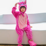 25 Colors Flannel Animal Pajamas Children Kids Unicorn Pajamas Winter Garment Cartoon Unicorn Onesies Pyjamas with Cute Cap - 1sies